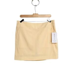Athleta Brooklyn Skort 16" Yellow Pull On Elastic Waistband Tennis Size 14 NWT